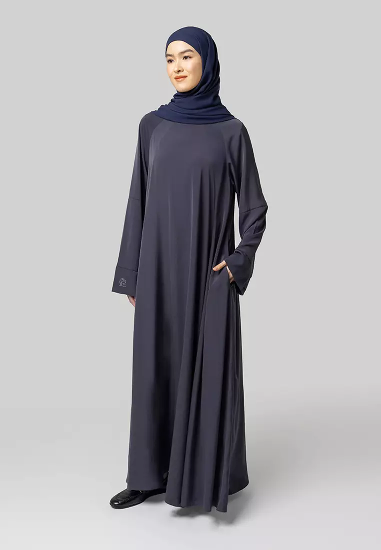 Kami Samira Loose Abaya Charcoal