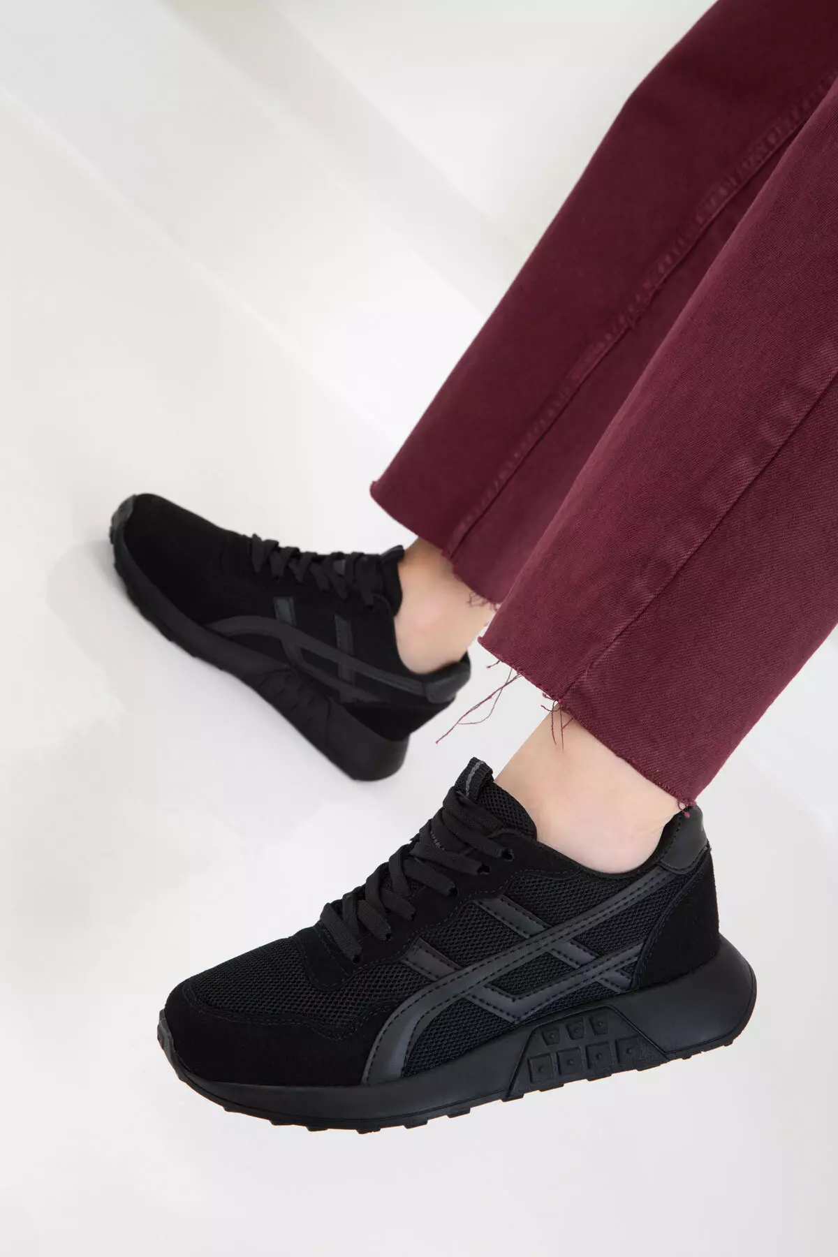 Black-Black Women's Sneaker 20654