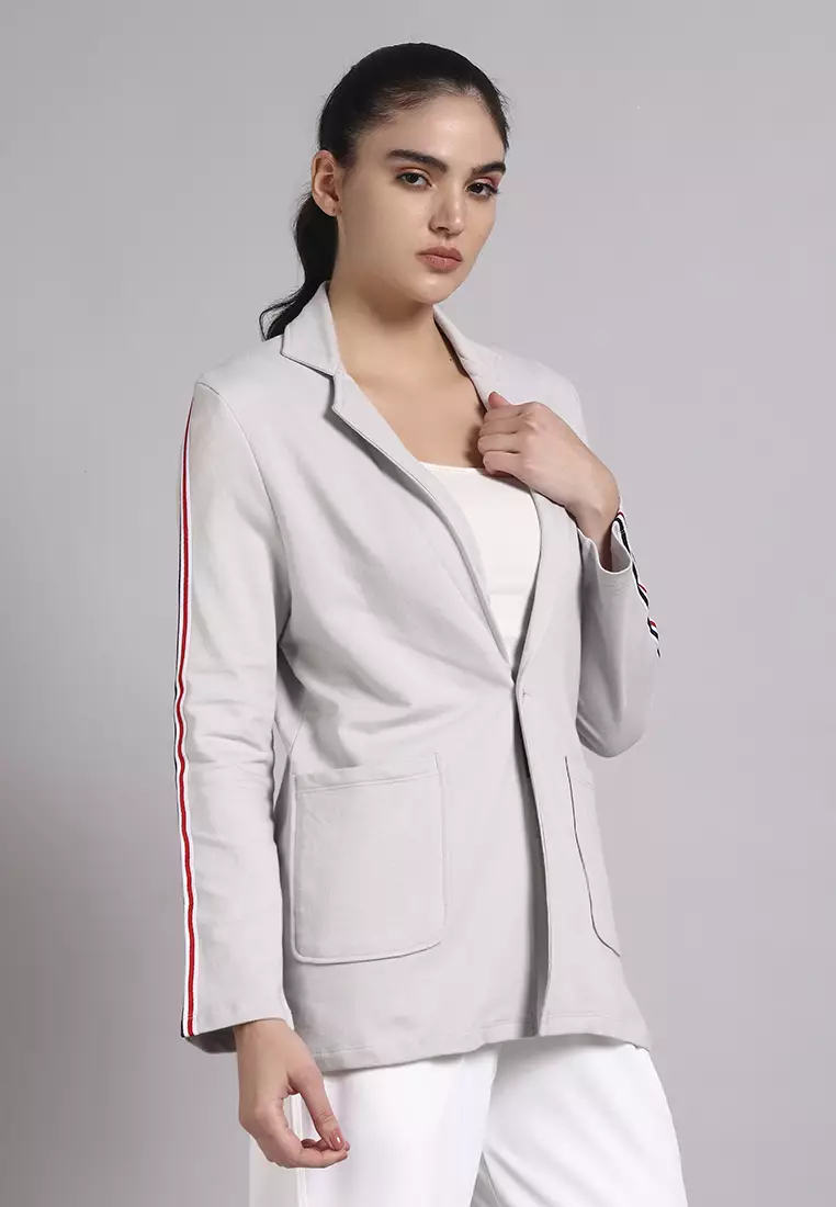 女士 Flow Active 工作服灰色西装外套