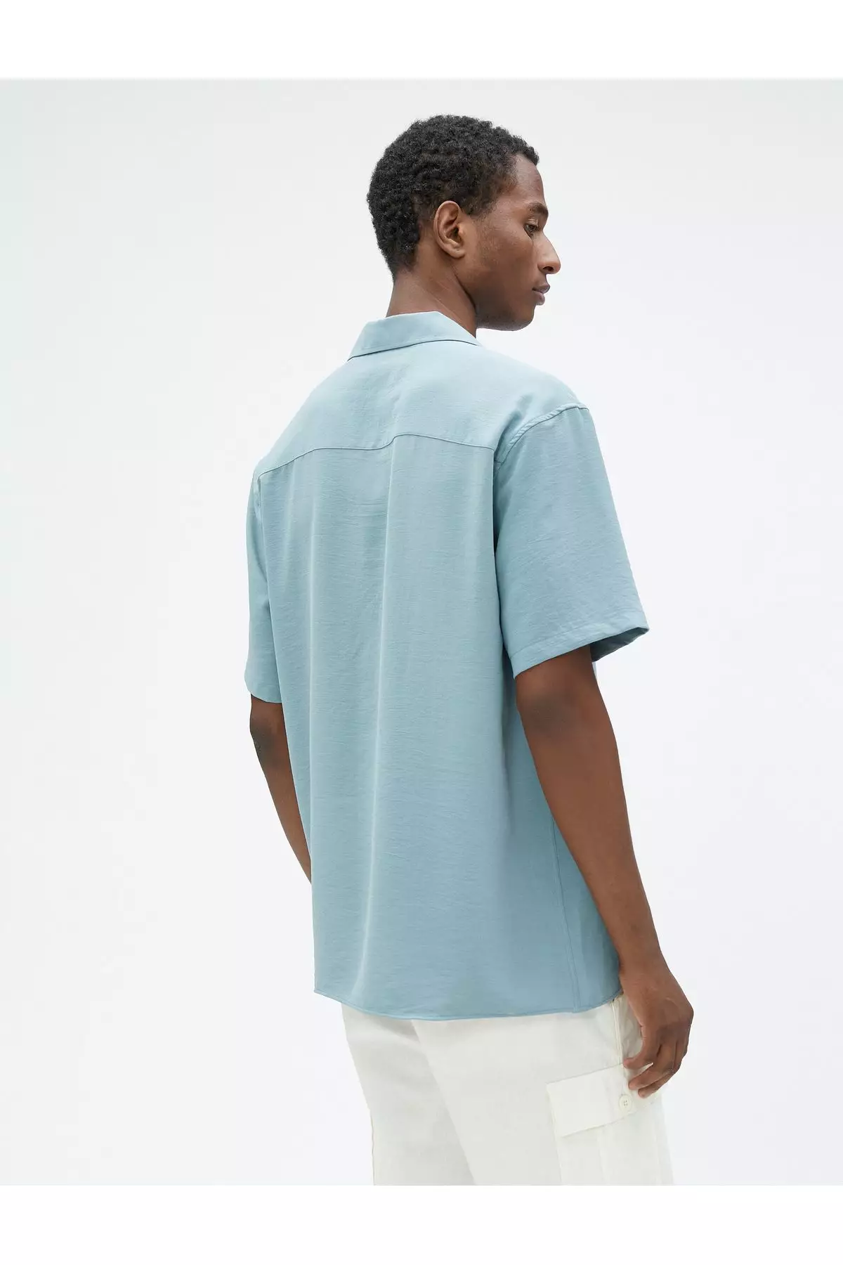 Summer Shirt Short Sleeve Turn-Down Collar Buttoned