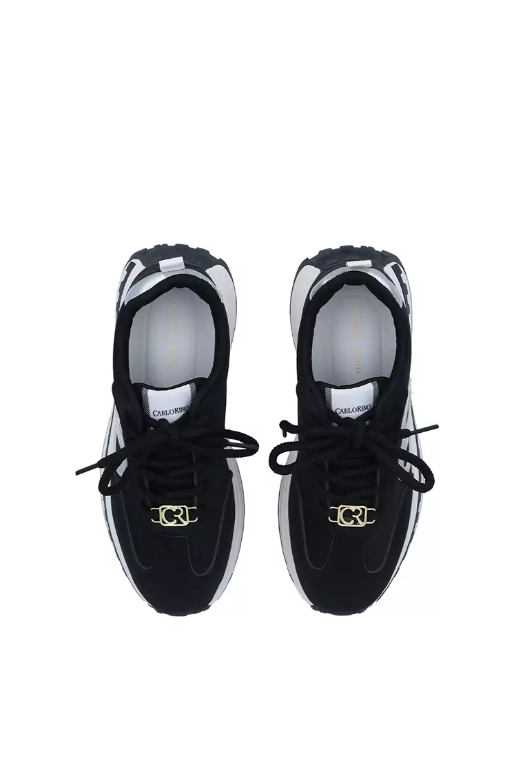 Black  Elena Academia Platform Sneakers