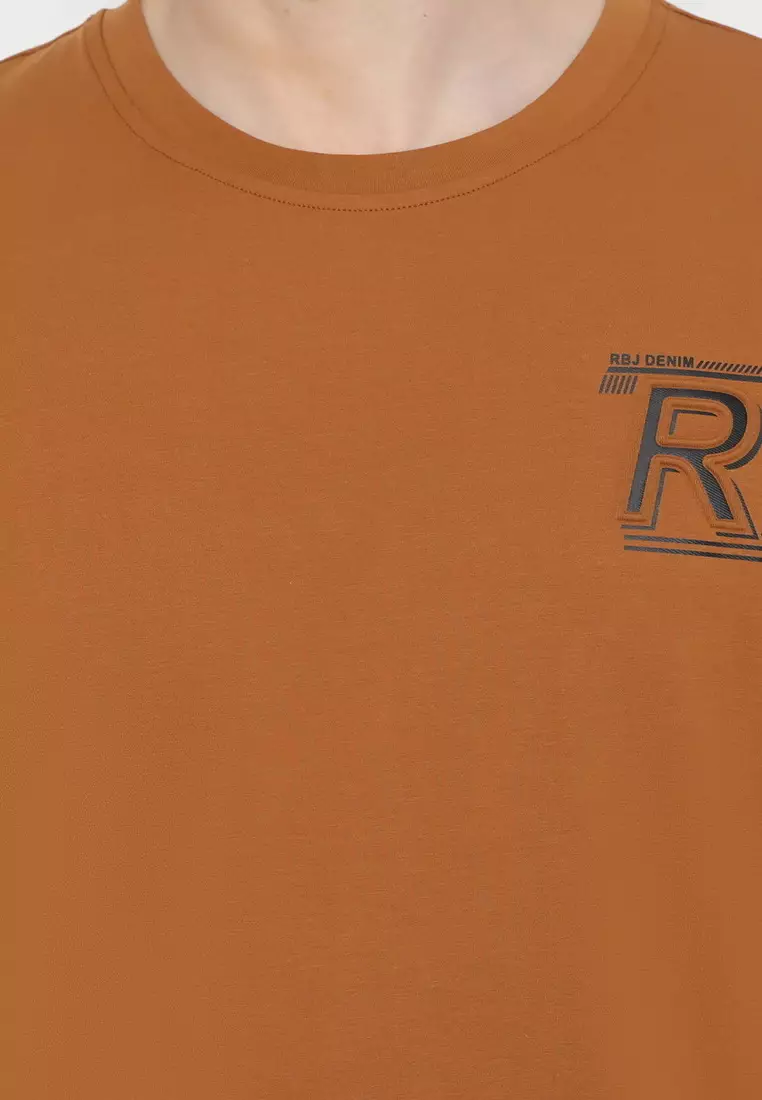 RBJ T-Shirt Cotton Spandex Emboss Pria 2482370721