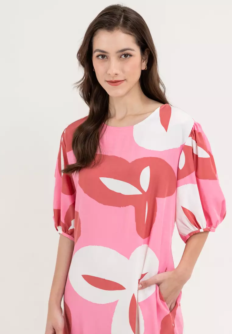 Azalea Abstract Print Dress