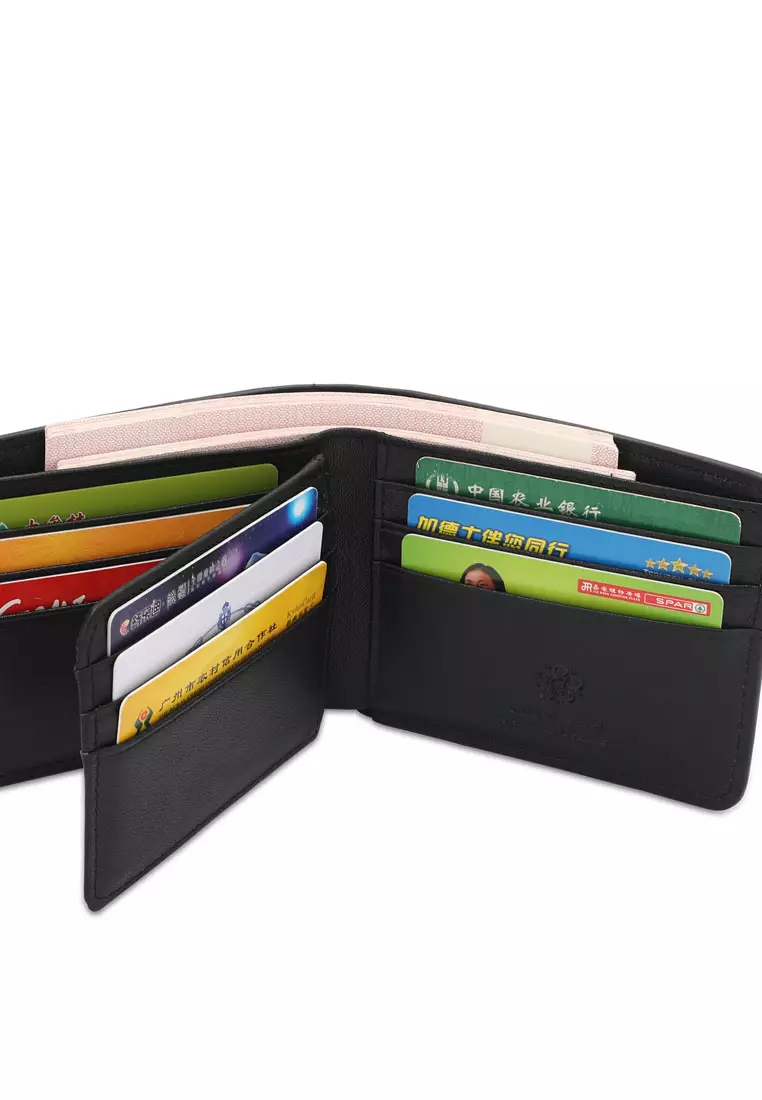 Men's Genuine Leather RFID Blocking Bi Fold Wallet