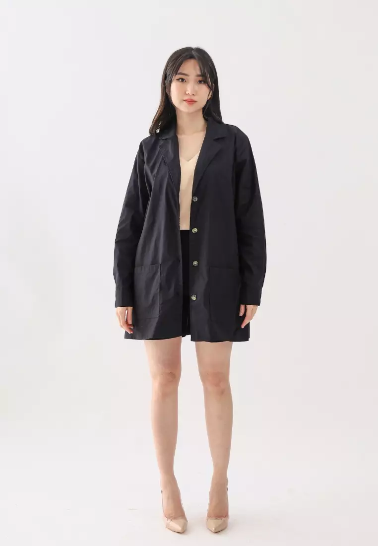 Ha Rin Blazer Set Black