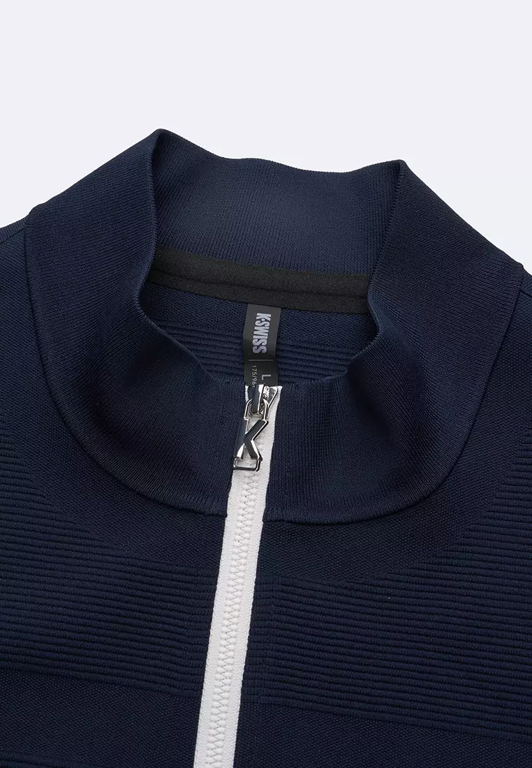 MEN'S LOGO COLOR BLOCK KNIT PATCHWORK JACKET