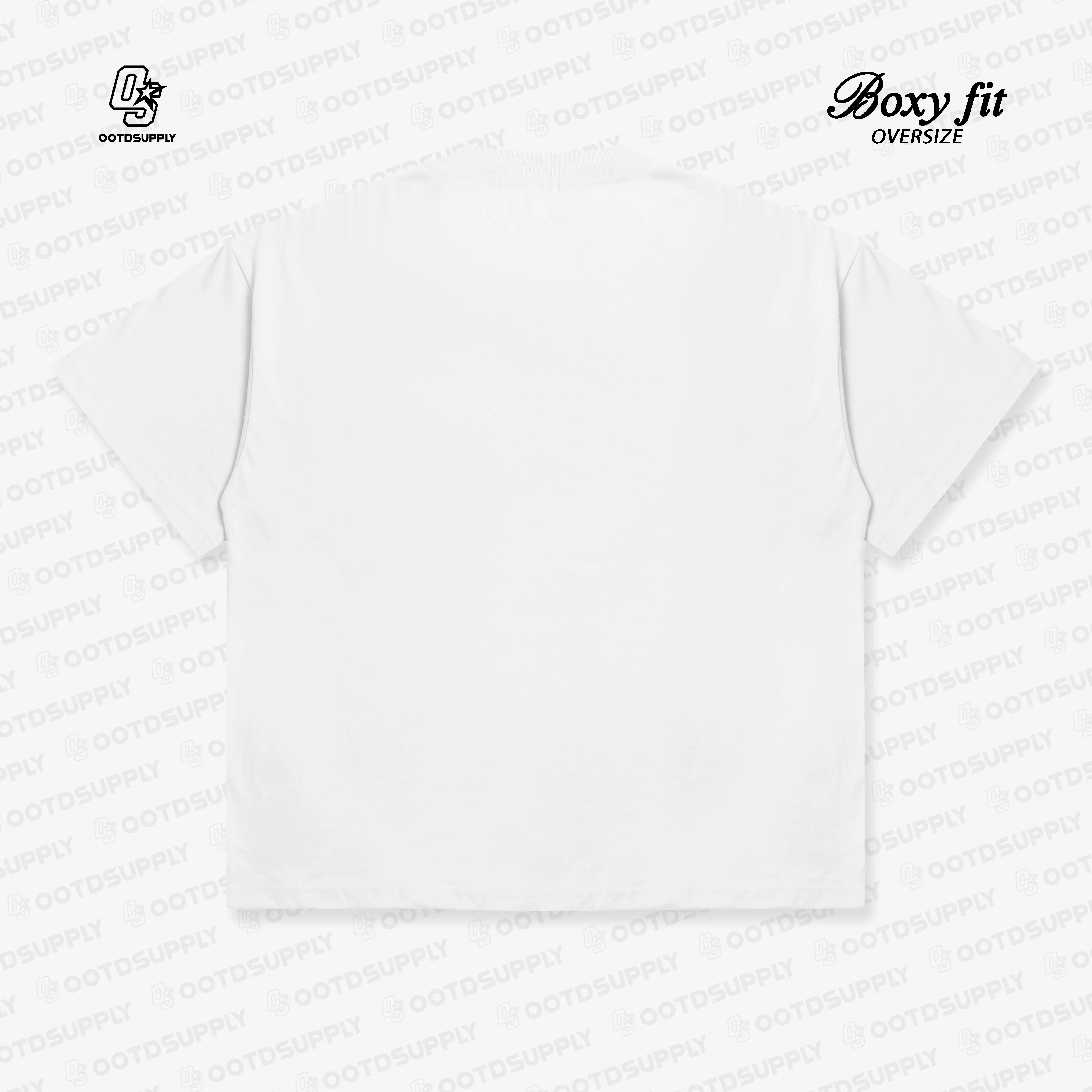 OOTDSUPPLY Boxy Fit Oversize Envision Black & White l Tshirt Boxyfit l Kaos Boxy OVZB011