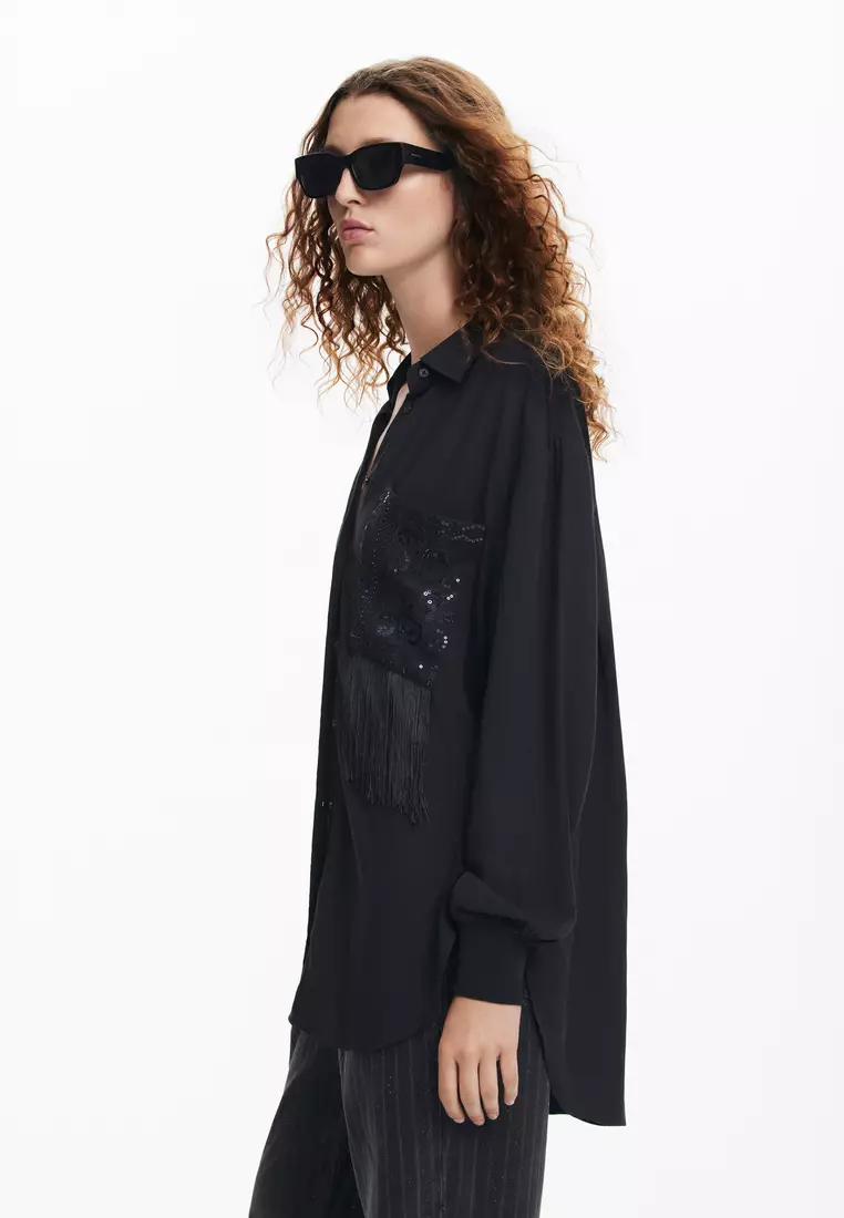 Desigual Woman Shirt with pocket detail.