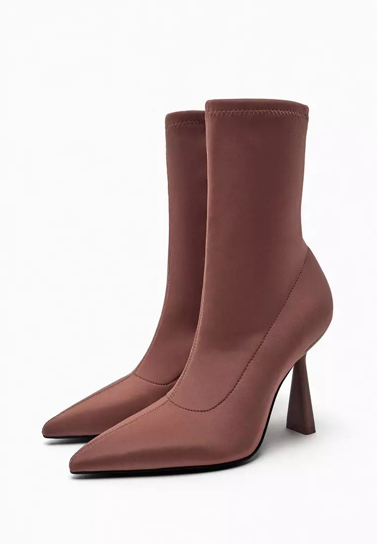 Zara flat stretch boots on sale