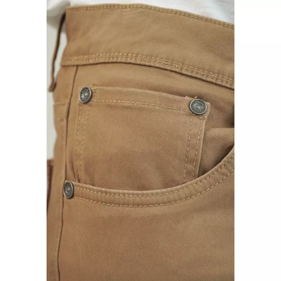 Emba Denim - BS08 Katun Twill Celana Panjang Katun Pria Regular Fit Stretch Brown