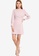 ZALORA WORK pink Pleat Detail Long Sleeves Sheath Dress F83B4AA8F570D7GS_4