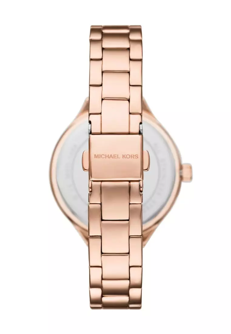 Michael kors watch rose gold blue face hot sale