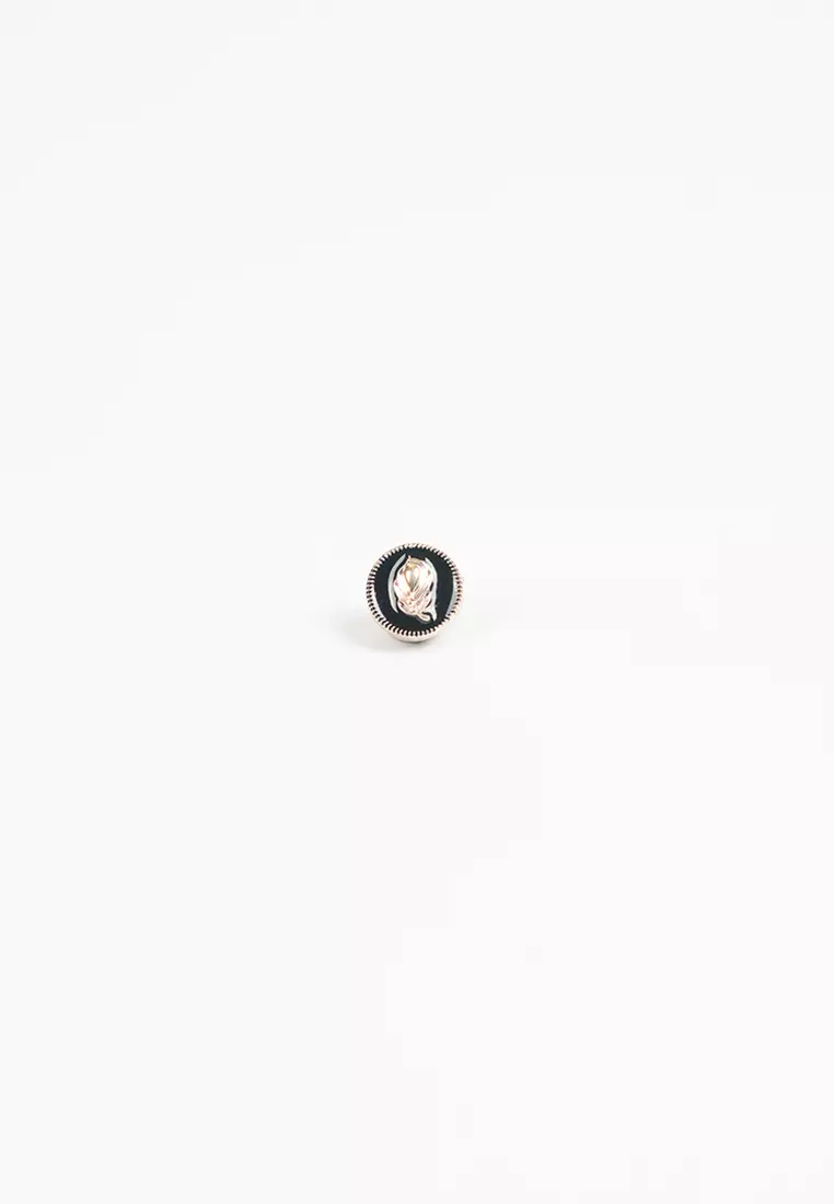 Houseofcuff lapel pin brooch bros untuk jas TUSUK HITAM SILVER A22