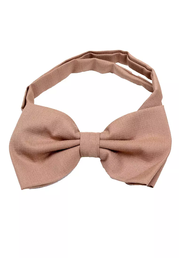 Houseofcuff Dasi Kupu Bowtie Pocket Square Saputangan Dark Salmon A31
