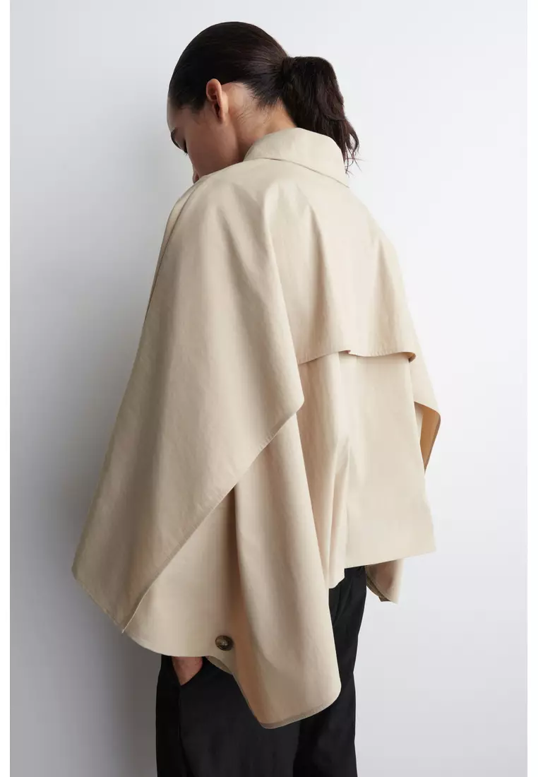CROPPED TRENCH COAT CAPE