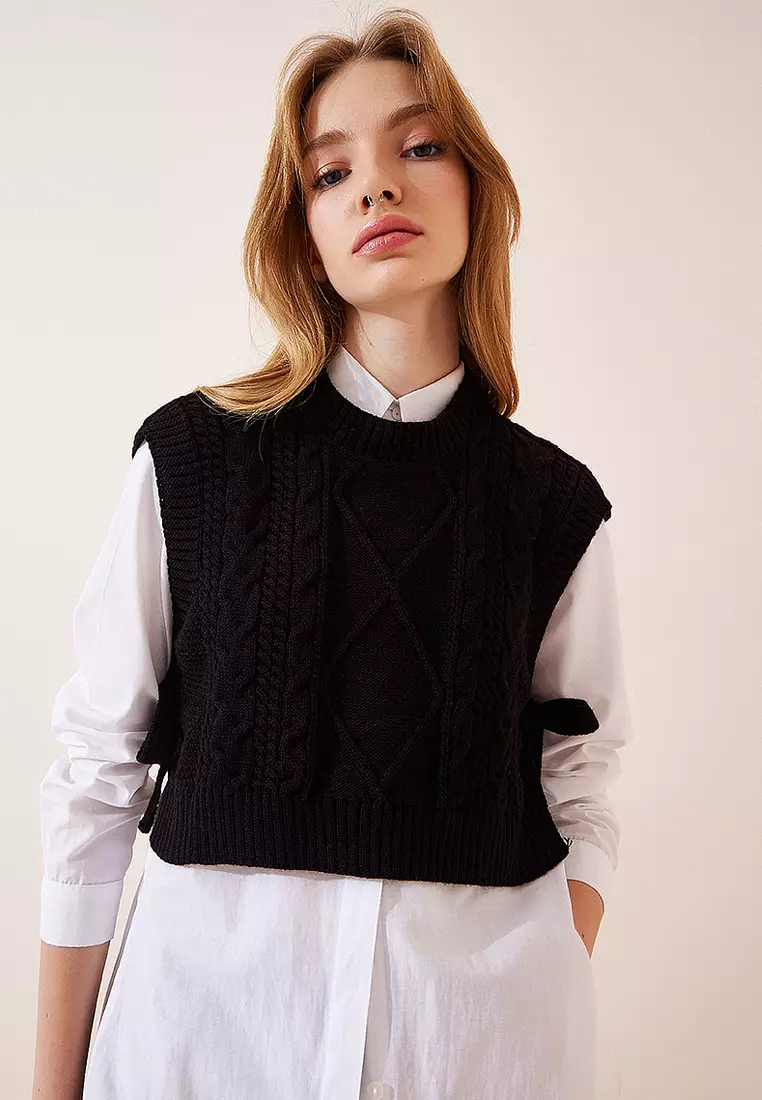 Crew Neck Knit Vest
