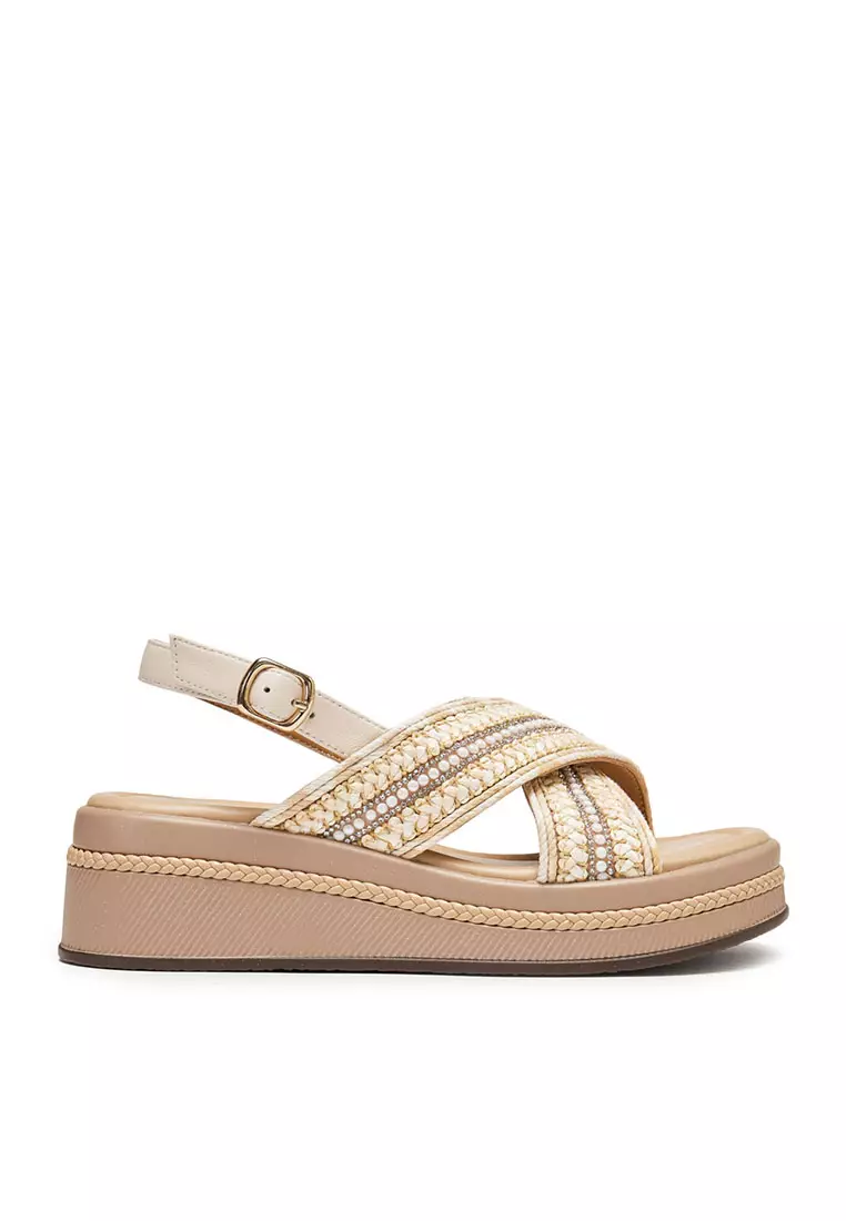 Buy Staccato Staccato Platforms Woven Cross Back-Strap Sandals