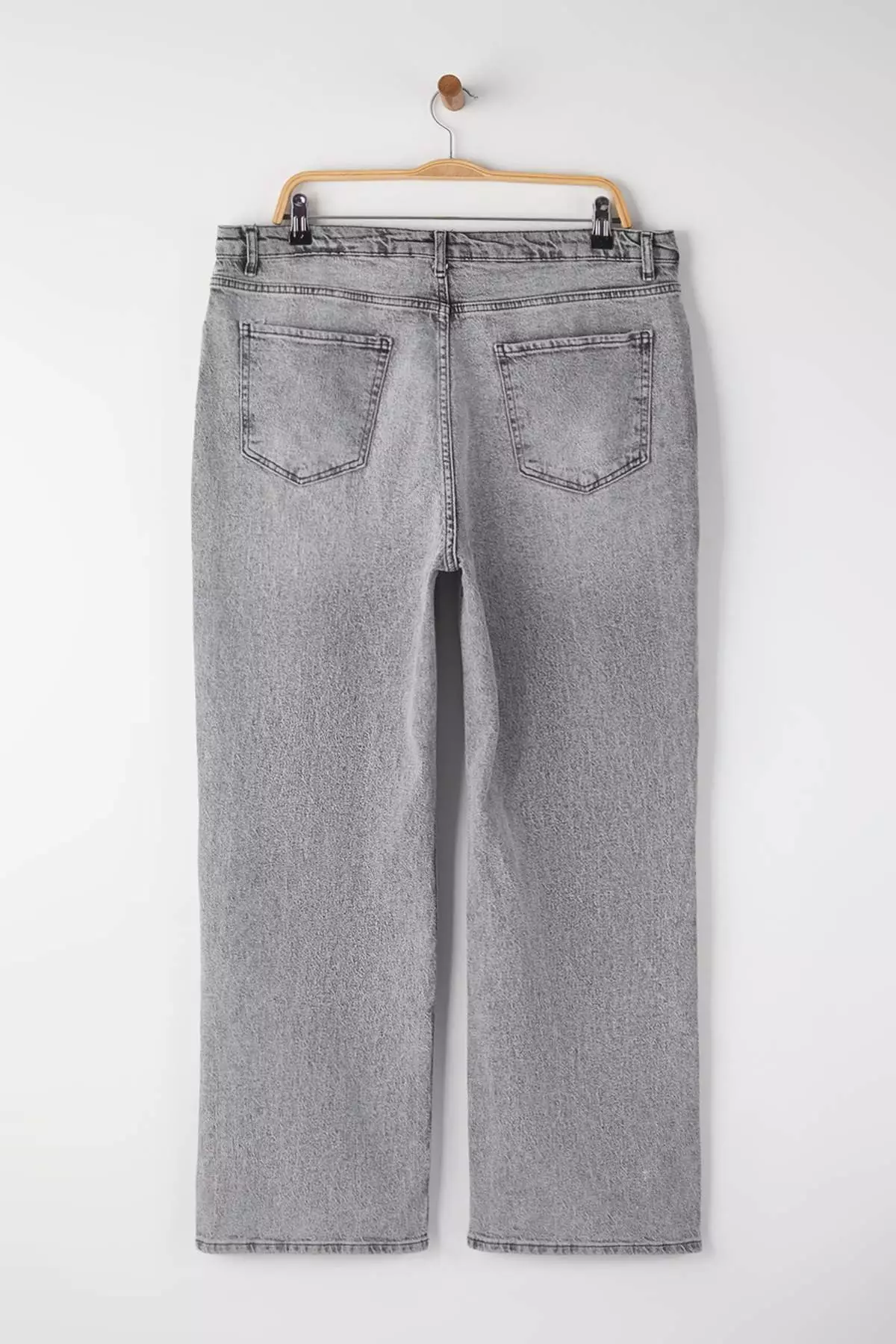 Gray High Waist Wide Leg Plus Size Wide Leg Jeans