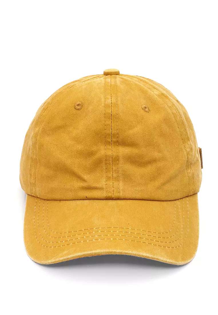Drsh Topi Baseball Unisex Plain Casual Sport Adjustable Material Cotton ORIGINAL - Yellow
