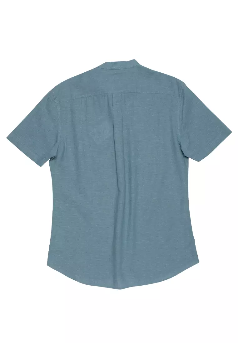 Buy Giordano Men's Cotton Linen Chinese Collar Shirt 2024 Online ...