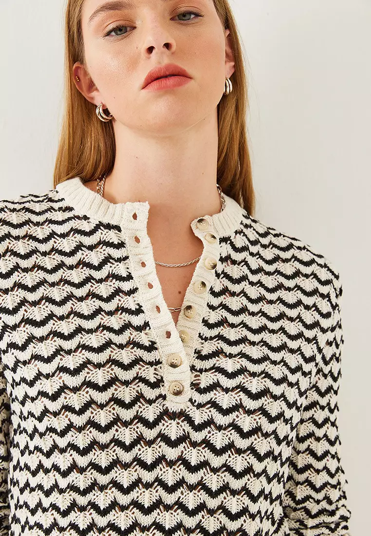 Women's Striped Plaid Knitwear Sweater 20246261