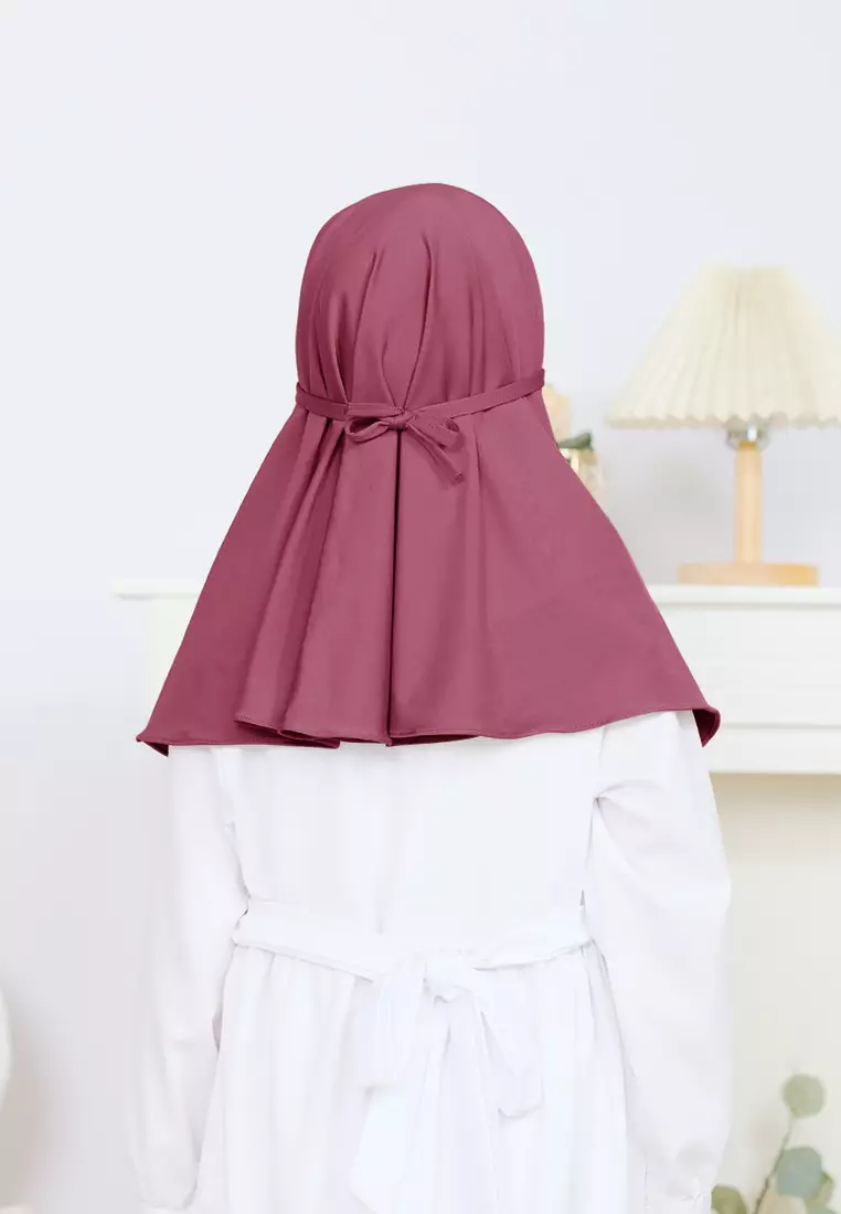Cotton Bee - Alisha Hijab Instan Anak | Bergo Kerudung Tali Anak - L
