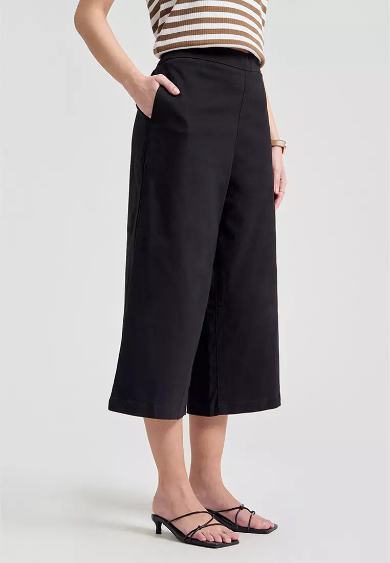 Cropped Wide Leg Pants
