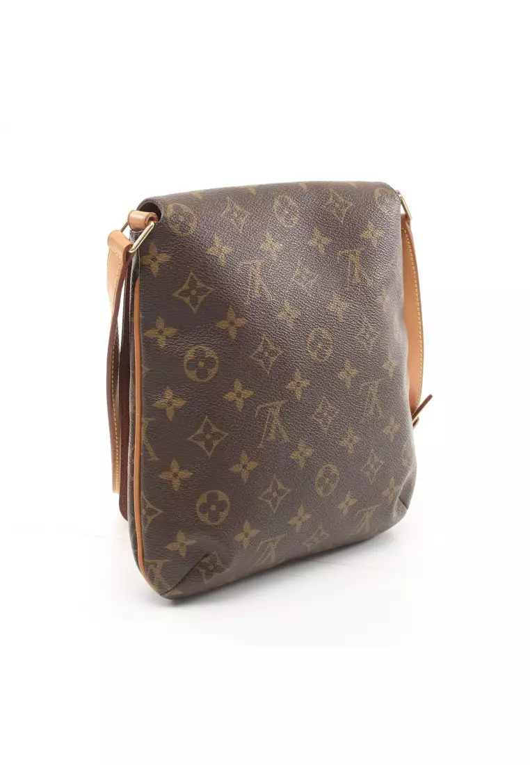 Pre-Owned Louis Vuitton Musette Salsa Short Strap Brown 