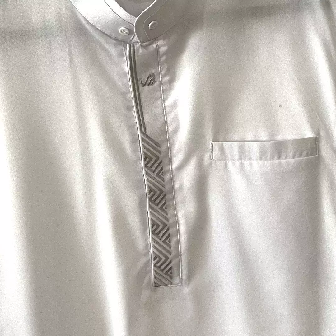 Rabbani - Jubah Koko Muslim Pria Lengan Panjang Dewasa Usqur Exclusive - Putih