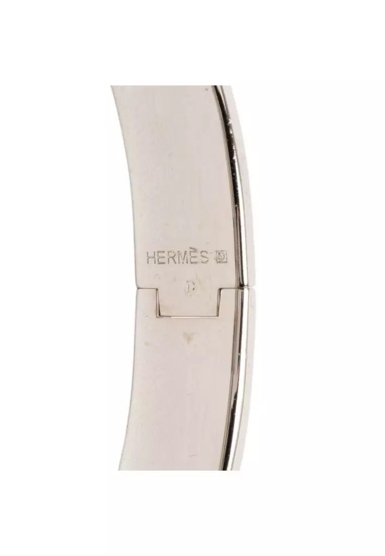 Pre-Loved Hermès Narrow Enamel Clic H Bracelet Pm
