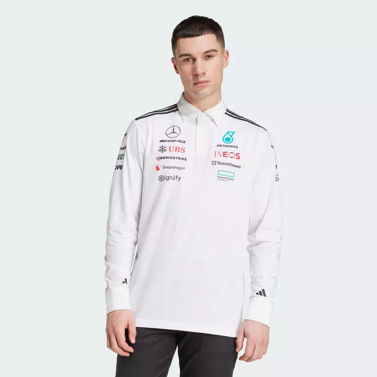 Motorsport MERCEDES - AMG PETRONAS FORMULA ONE TEAM POLO LONG SLEEVE Men White JX0757