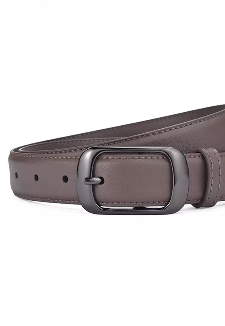 Metal Pin Black Nickel Color Buckle Leather Belt JW CY-158.b