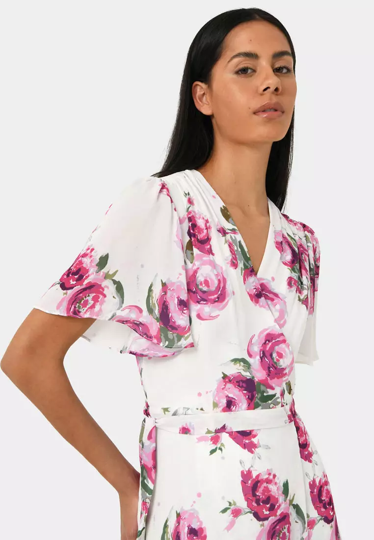 Andrea Floral Wrap Dress