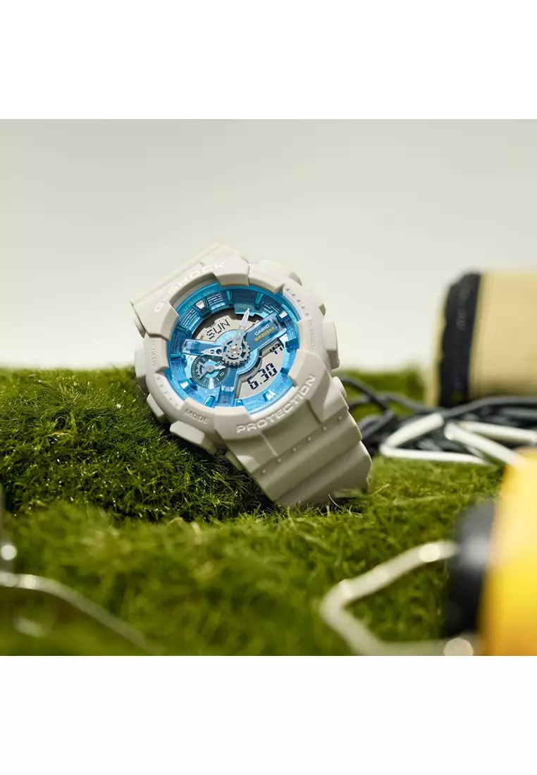 G-Shock GA-110AS-5ADR Men Analog-Digital Watch with Beige Resin Band