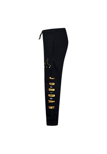 Jordan black Jordan Boy's Black & Gold Fleece Pants - Black 90919KA061427AGS_1