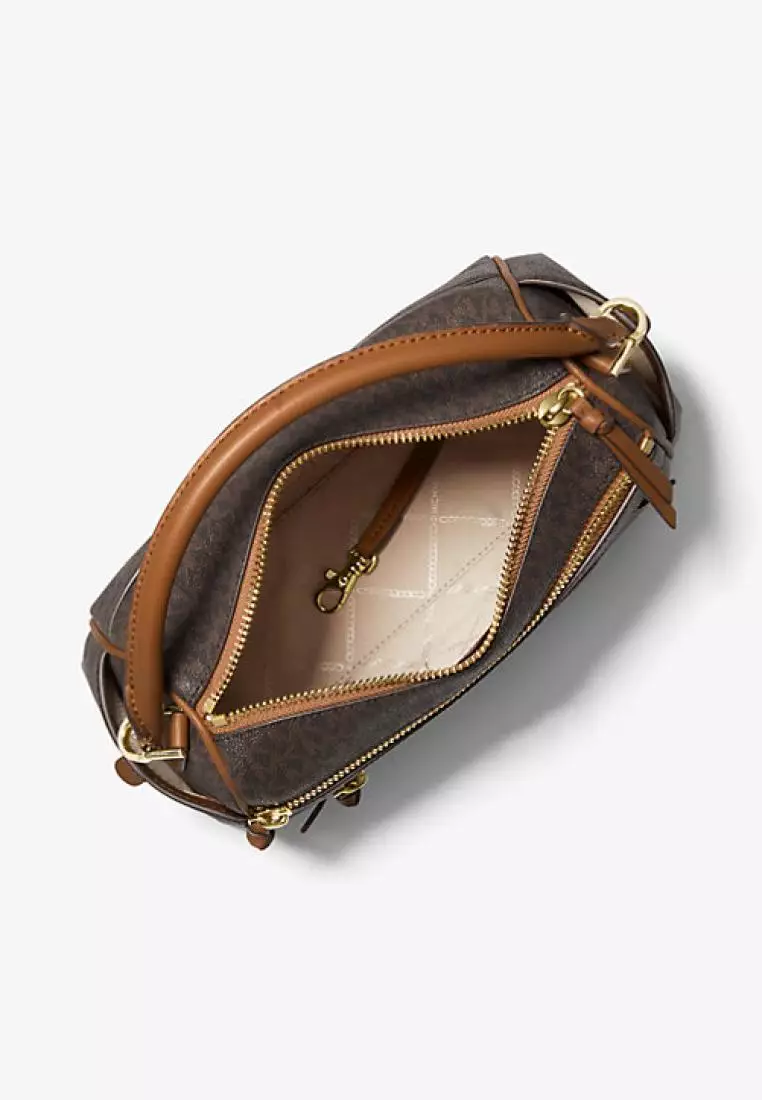 Michael Kors Lorimer Medium Logo Satchel Brown