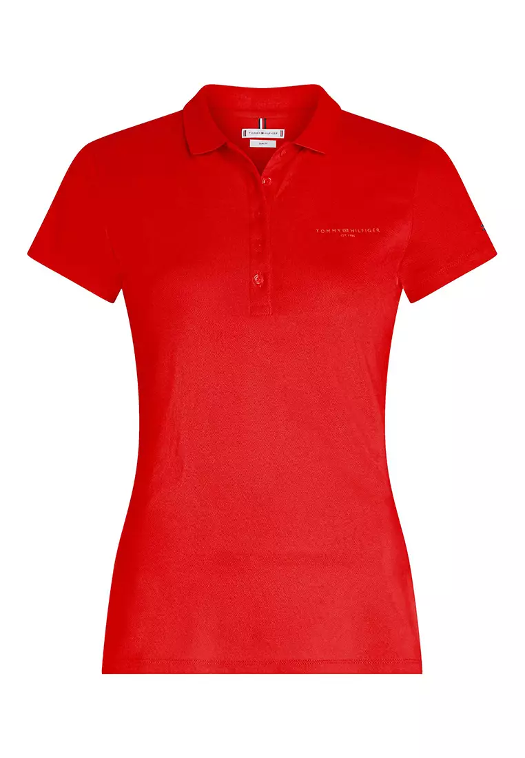 Buy Tommy Hilfiger Women S IM Slim Mini Corporate Polo 2024 Online ZALORA Philippines