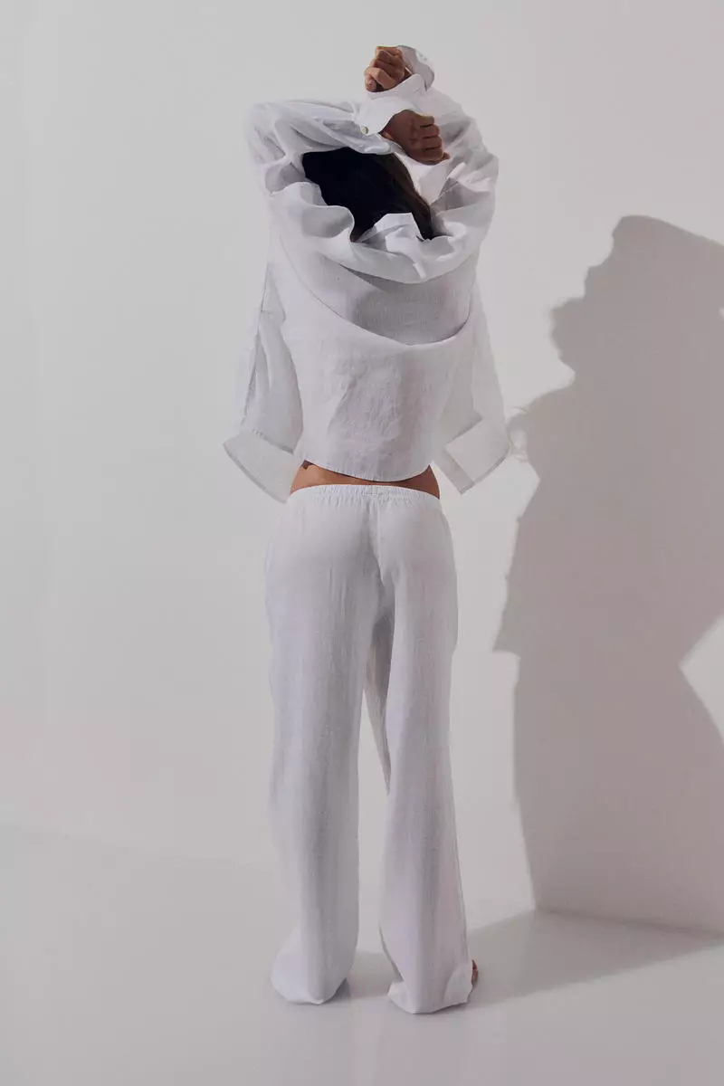 Buy H&M Linen trousers 2025 Online | ZALORA