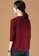 A-IN GIRLS red Simple V-Neck Long-Sleeved Sweater FAC27AAEF4DB8DGS_3