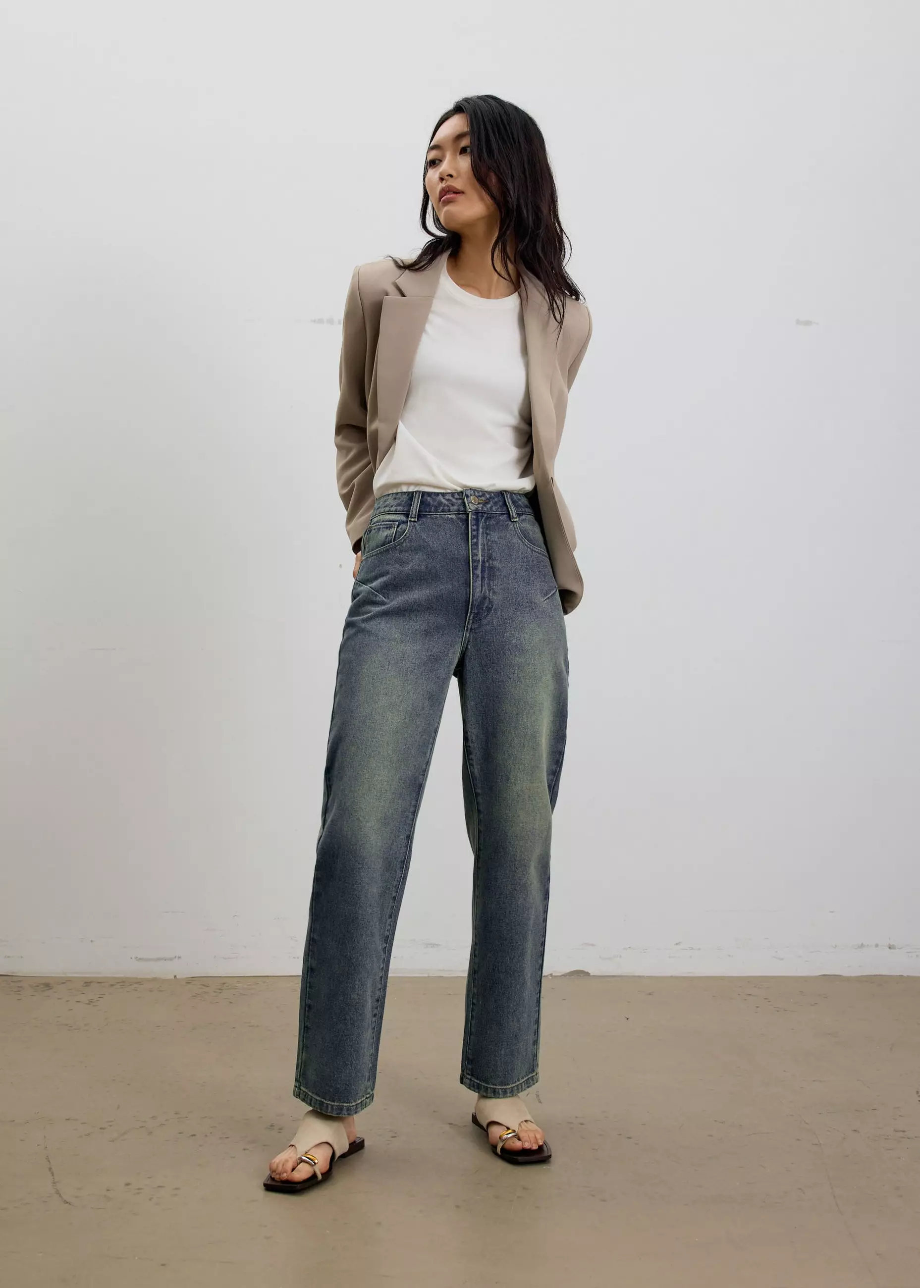 Celana Panjang Wanita - Suki Denim Slim Illusion Straight Leg Jeans
