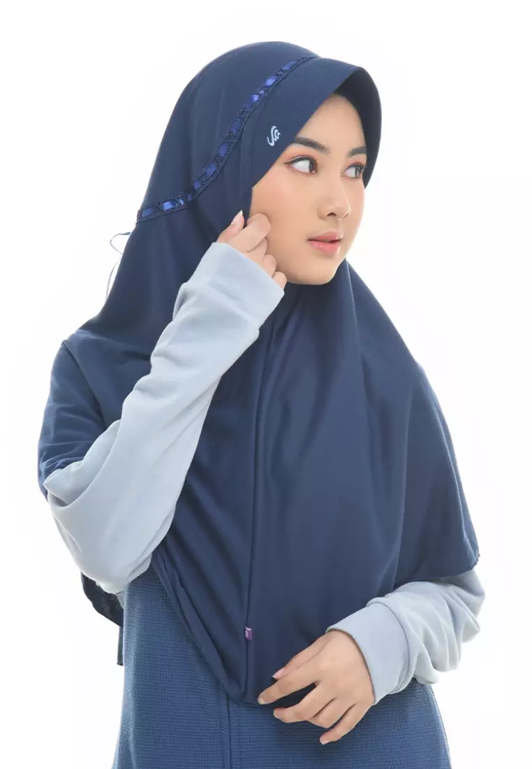 Kerudung Sekolah Instan Hemy XS - Navy