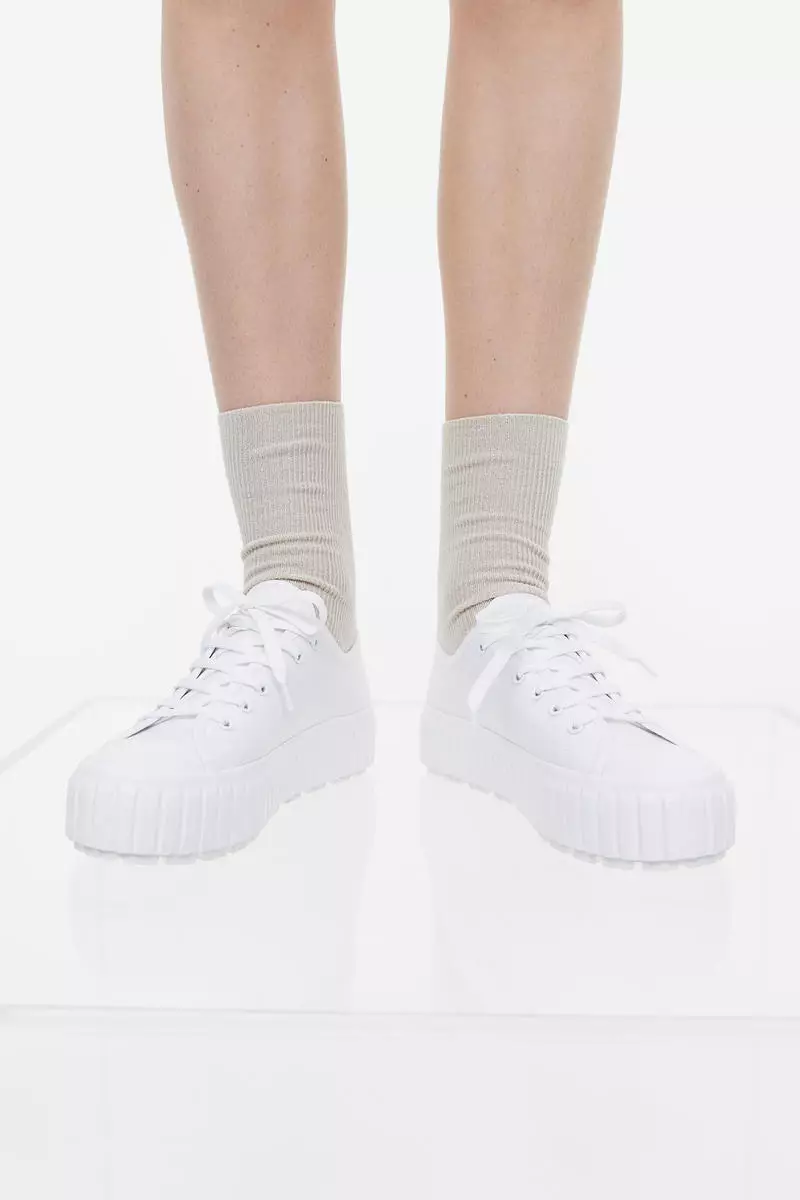 Chunky white new arrivals platform trainers