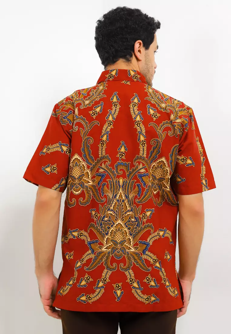 Kemeja Batik Lengan Pendek Motif Sekar Pergola