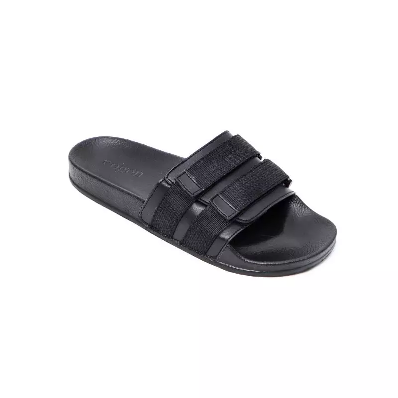 Cogen Sendal Pria Sandal Slop Slide Selop Cowo GUDO Collection - Black