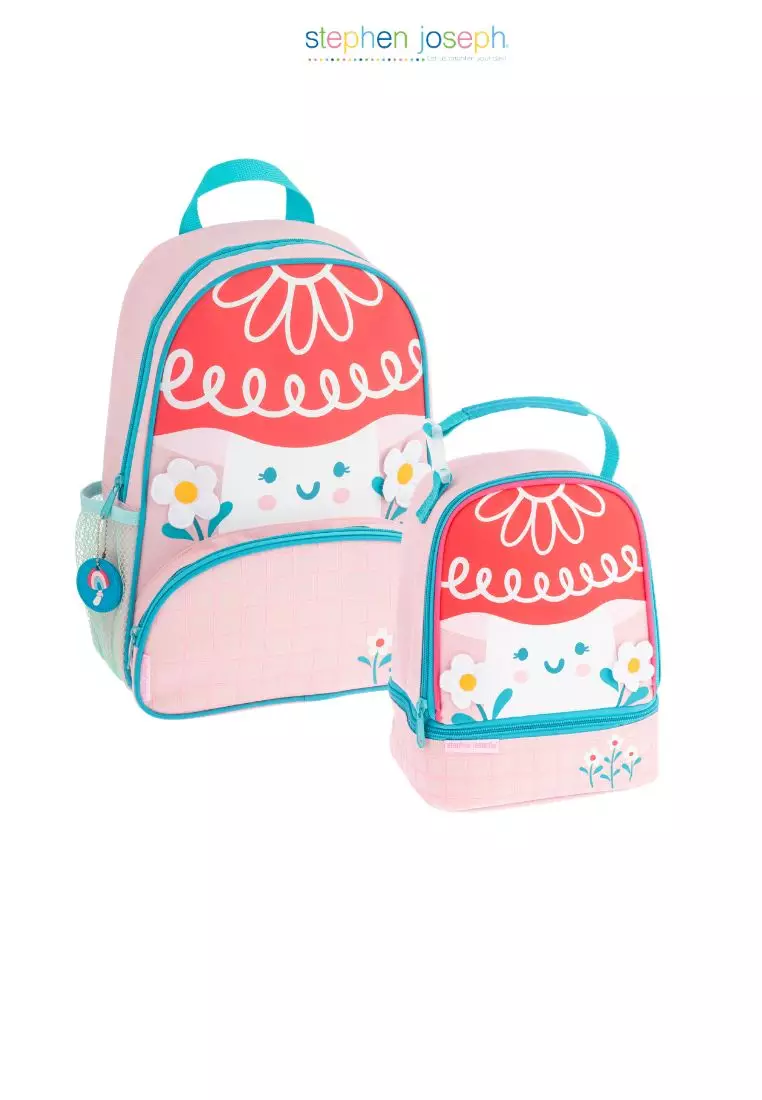 Stephen Joseph Sidekick Backpack with Lunch Pal for Kids Mushroom