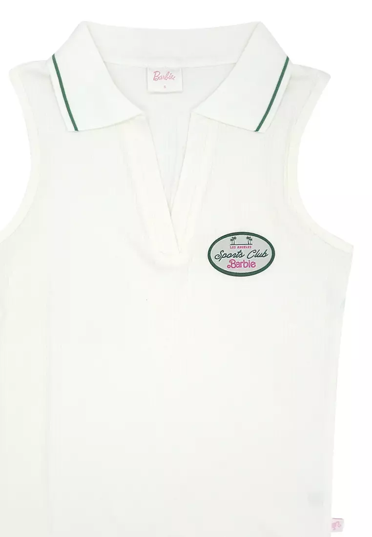 Barbie Ladies "Sports Club" Open Collar Sleeveless Top