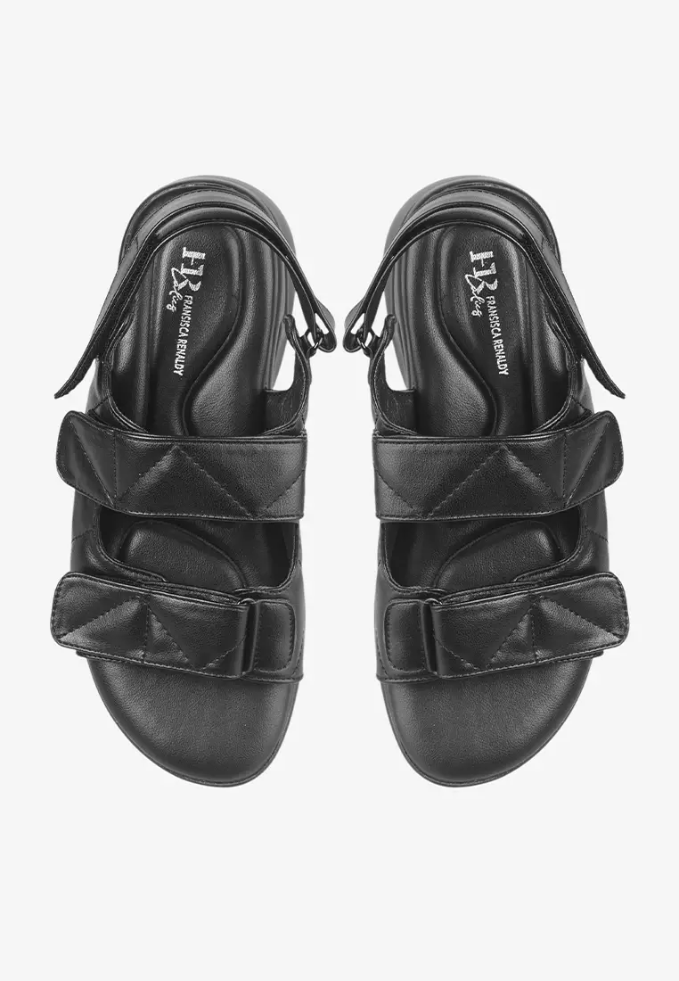 Sepatu Sandal Sporty Platform dengan Velcro Wanita L.Janette 02