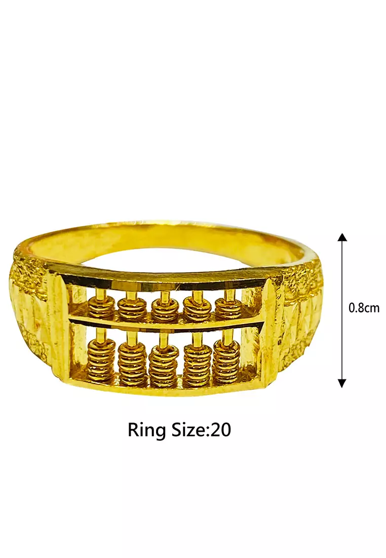LITZ 916 (22K) Gold Abacus Ring LGR0047-SZ 21/7.57g+/-