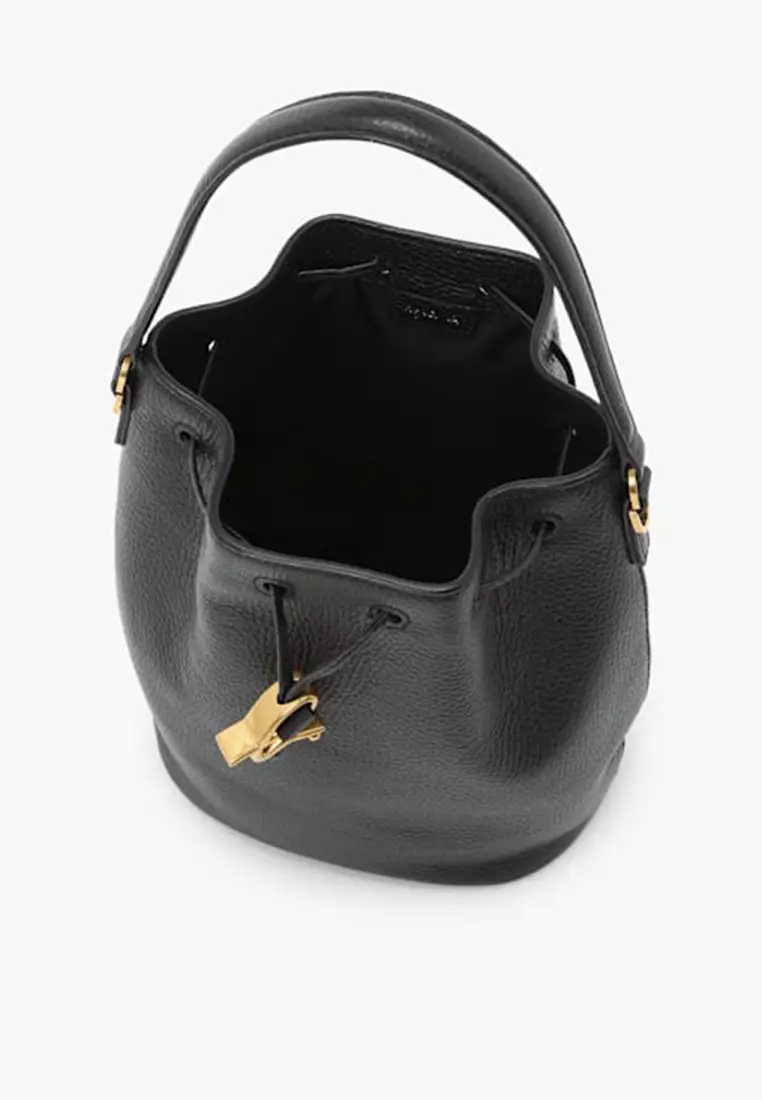 b. Logo Drawstring Bucket Bag