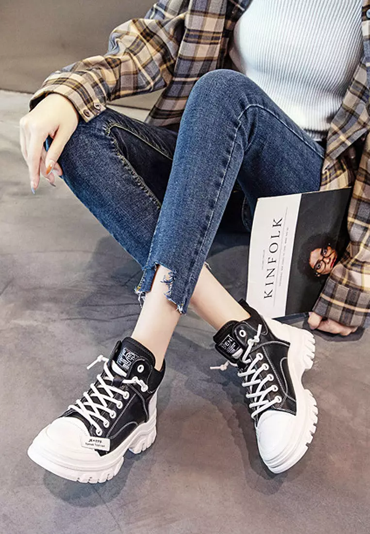 High top lace up sneakers new arrivals